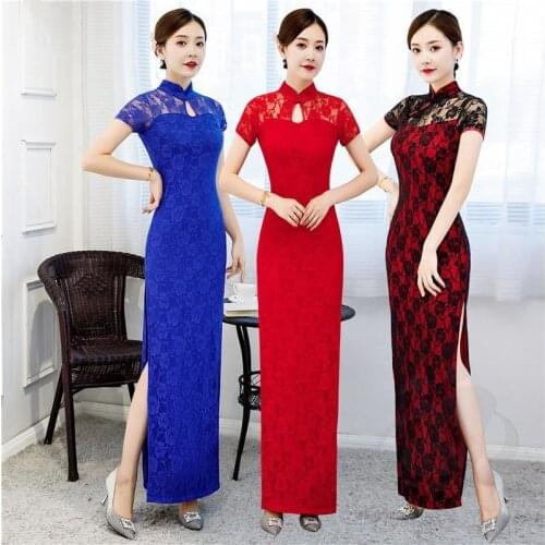 Plus Size 5XL Chinese Cheongsam Traditional Wedding Qipao Woman Embroidery Elegant Split Dress Female Floral Bodycon Cheongsam