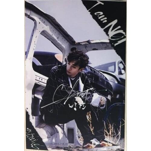 Hand signed Stray Kids Bang Chan autographed photo I AM NOT K-POP 4*6 collection 062018