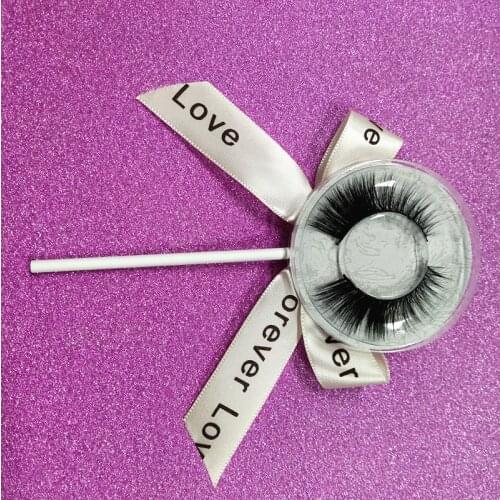 Seashine 10 pair Hot Style Mink Eyelash With Colorful Lollipop Package Accept Private Label Real Mink Eyelash Hand Made Factory