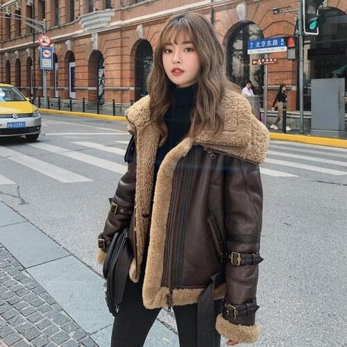 Natural Fur Coat Short Motorcycle Female Jacket Autumn Winter Clothes Women Sheep Shearling 2020 Ropa De Mujer 6081 Pph1621