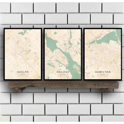 Sudbury Guelph Halifax Hamilton Kelowna Kingston Kitchener Laval Leduc Levis Longueuil Markham Milton Canada Poster