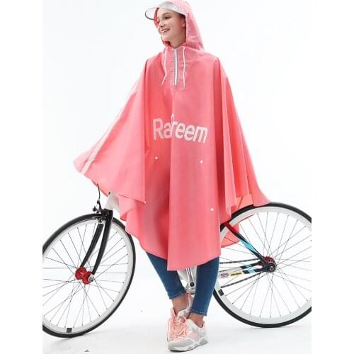 Reflective Waterproof Rain Coat Women Hooded Girls Suit Impermeable Raincoats Poncho Cover Chubasquero Mujer Rain Gear DK50RT