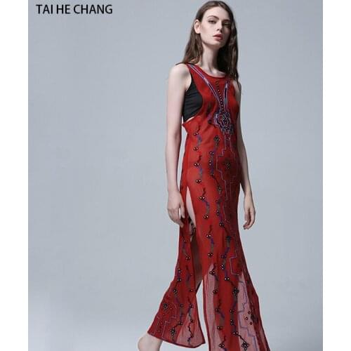 Красные летние платья TAI HE CHANG China At AliExpress