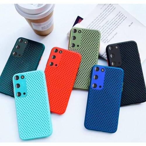 Heat Dissipation Breathable Case For Samsung Galaxy S20 Ultra Case Silicone Soft TPU Plain Color Cover For Samsung S20 Plus Case