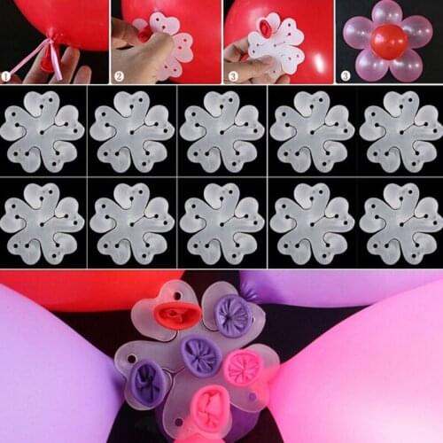 10pcs Five Hole Plum Flower Balloon Modeling Clip for Party Decorations Flower Balloon Clips Balloon Accessories Sealing Clips