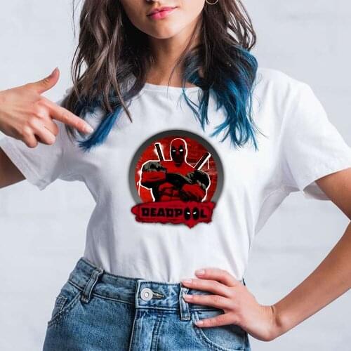 New Arrival Marvel Tshirt Women Deadpool Tshirts Harajuku Short Sleeve Female Clothes Dropship Tee Tops