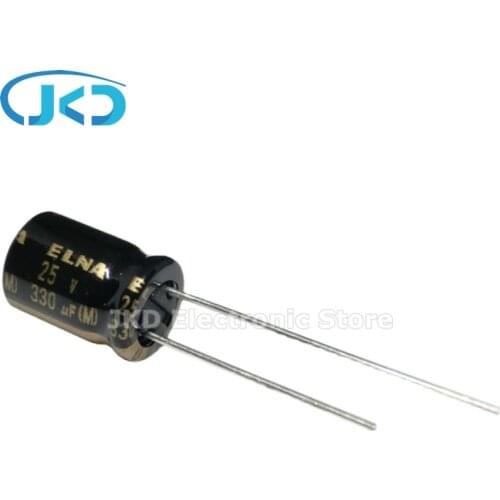 10PCS NEW ELNA RA3 25V330UF 8X11.5MM Audio Electrolytic Capacitor 330uF25V 85℃ RA3 Series 330uF 25V 100% ORIGINAL 8*11.5