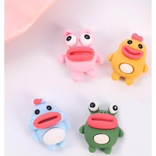 20 PCS Cartoon Lovely Animals Diy Resin Accessories For Jewelry Making