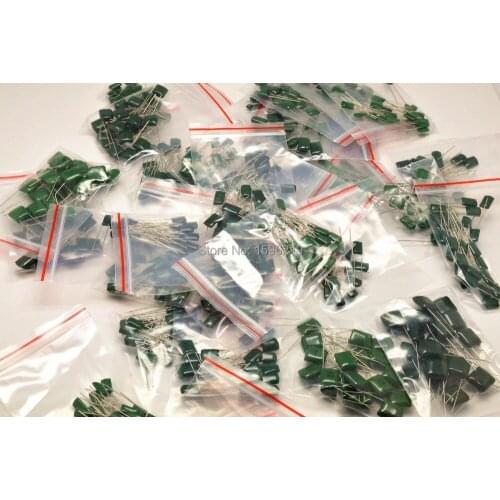 31 Values x20 620pcs capacitor 100V 2A102J to 2A822J 2A103 2A104 Polyester Film capacitor Assorted Kit