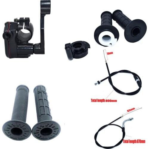 7/8" 22mm ATV Quad Throttle Lever Thumb Control Assembly with Accelerator Cable and Grips For 50cc 70cc 90cc 110cc