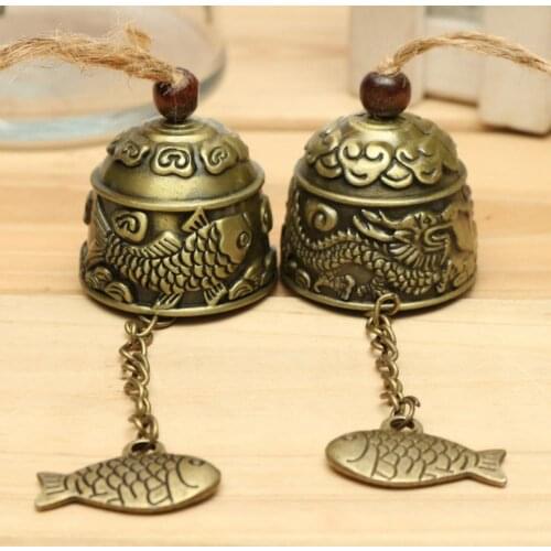 Antique Wind Chime Copper Patio Garden Outdoors Living Oriental Decor Metal Bell Lucky Chinese Wind Wind Outdoor Chimes