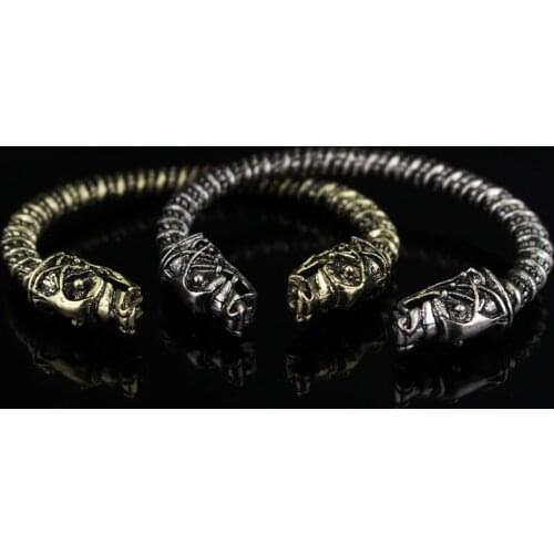 Wolf Head Bracelet Viking Cuff Bangle Bracelet Men Wristband Men Cuff Bracelets For Women Bangle