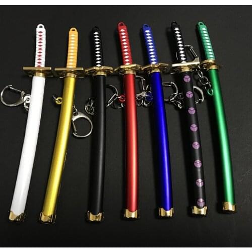 7 Styles Roronoa Zoro Sword Keychain For Women Men Buckle Toolholder Scabbard Katana Sabre Car Keyrings Gift Key Chains Q-053