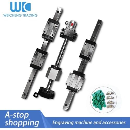 HR20 Linear rail HGR20+steel block HGH20CA+SFU1605/1604 RM1610 ball screw 5/4/10mm lead screw+BK12BF12 guides for cnc parts