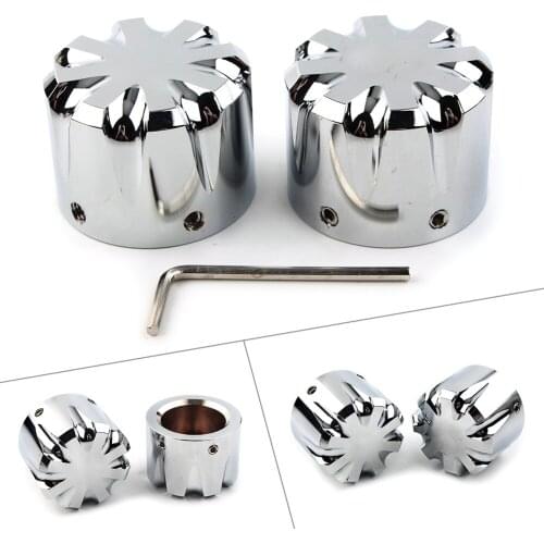 CNC Chrome Motorcycle Front Axle Nut Cap Cover Bolts for Harley Touring Softail Road King Glide Dyna Street 500 XG500 XG750