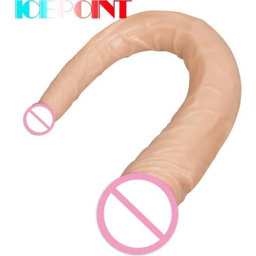 ICEPOINT 36*5cm Long Double Ended Heads Dildo Lesbian Artificial Penis Female Masturbation Cock Realistic Dildo Adult Sex Toys