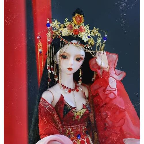 DBS 1/3 BJD Chinese Bride Style 62CM Doll High-end Custom Hand-painted Ball Jointed Doll Including Clothes And Shoes