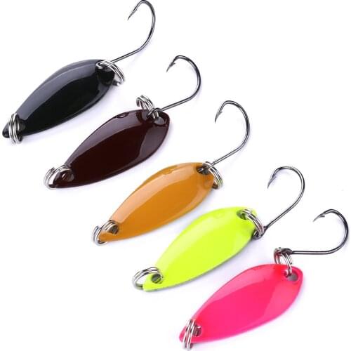 5pcs 2.5g trout spoons brass spinning fishing spoons pesca micro metal lures area trout fishing ultralight