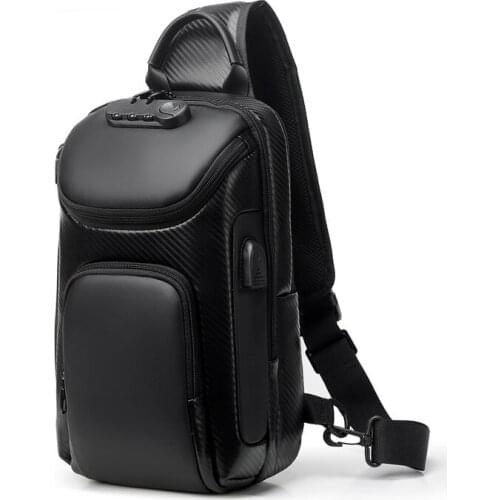 New Men Backpack Sling Bag Crossbody Backpack Shoulder Daypack Rucksack for Men USB Anti-Theft MenS Chest Bag