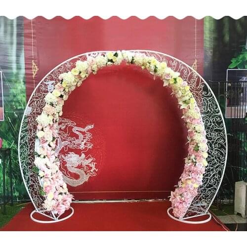 New style wedding props iron arched door sen outdoor wedding stage layout moon gate happiness door