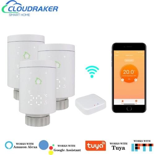 NEW Tuya ZigBee3.0 Smart Radiator Actuator Programmable Thermostatic Valve Temperature Controller 2MQTT Setup For Alexa