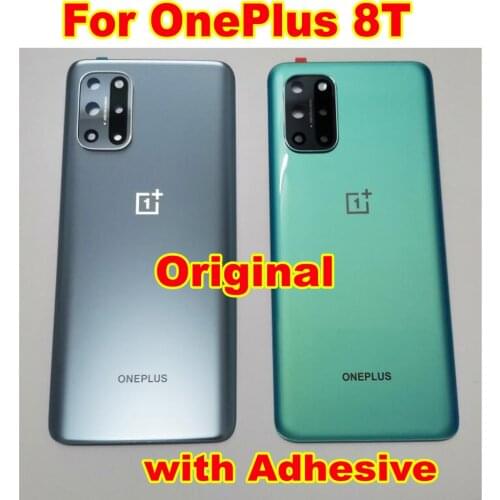 Original Best Back Battery Cover Housing Door Rear Case Phone Lid with Camera Frame and Adhesive For OnePlus 8T Mobile Shell
