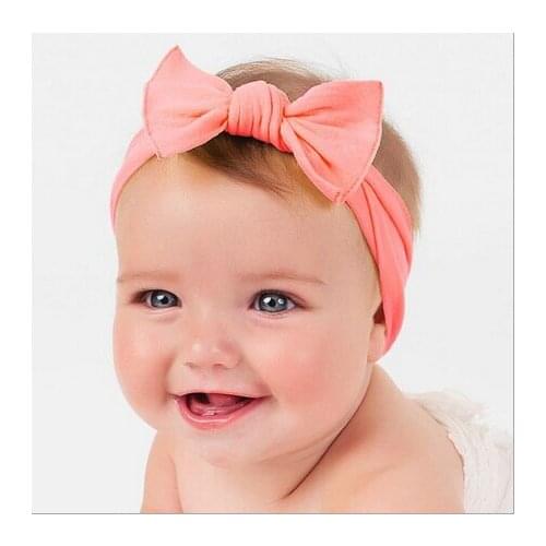 Hot Cotton Elastic Newborn Baby Girls Boys Solid Color Turban Headband Knot Hair Band Kids Knot Rabbit Ear Headband bandeau bebe