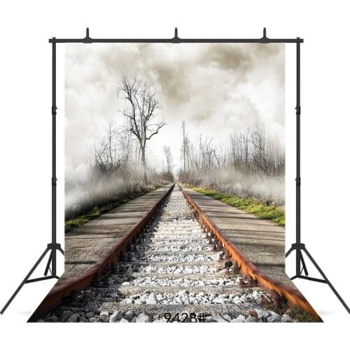 Flogged Forest Photography Backdrops Railway Photo Backdrop for Child Vinyl Cloth Printed Photo Backgrounds Studio Photo Shoot