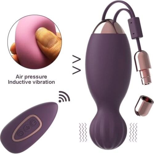 Remote Control Vibrating Egg Air Pressure Sensor Vaginal Balls Clitoral Stimulator Ben wa Ball Vaginal Tight Sex Toys For Woman