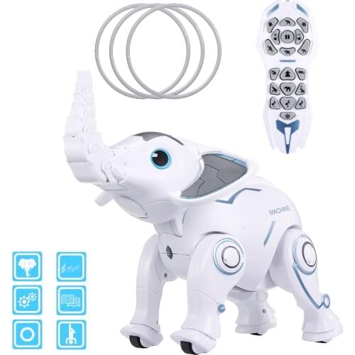 K17 Wireless Elephant Robot RC Robot Bionic Actions Program Sing Dance Interactive Toy for Boys Girls Children Birthday Gift
