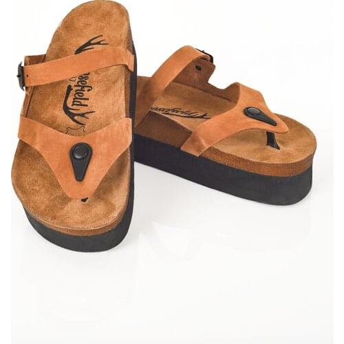 Moosefield Genuine leather New 2021 Summer fashion comfortable eva sole women slippers Flip-flops orthopedic non-slip slippers