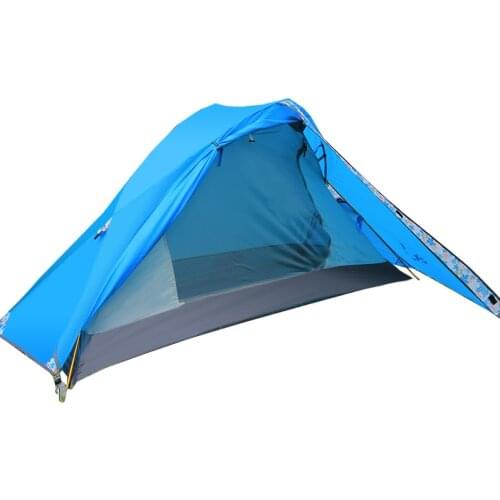 Super Light Outdoor One-man Tent Rainproof PU Coated Windproof 3 Seasons 1 Person Double Camping Tent