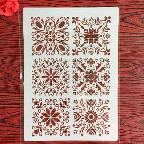A4 29 *21cm Retro pattern DIY Stencils Wall Painting Scrapbook Coloring Embossing Album Decorative Paper Card Template,wall