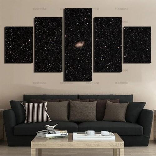 Home Wall Decoration Canvas Full of Black Sky Sand Yellow Stars Poster Decoration In Bedroom Living Room Canvas Painting Hd