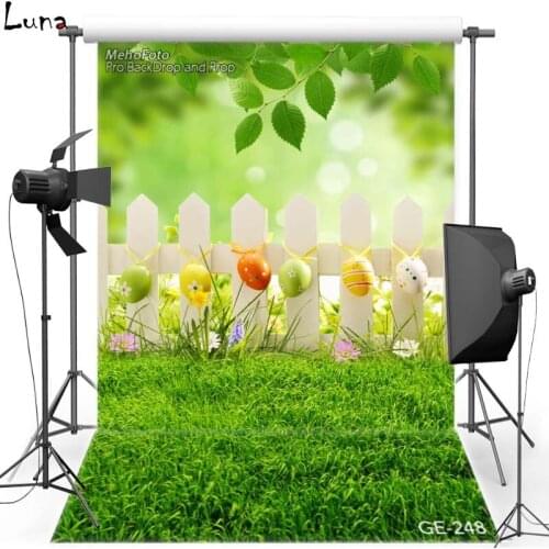 Happy Easter Vinyl Photography Background For Children Colorful Egg Lawn Oxford Backdrop For photo studio Props 248