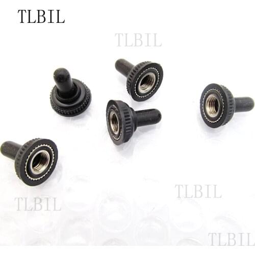 High quality 10Pcs/lot 6mm Black Toggle Switch Waterproof Rubber Cover