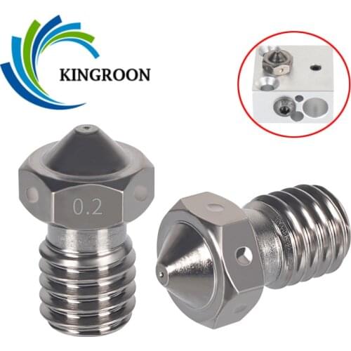 KINGROON E3D Hard Steel Nozzle V6 Nozzles for printing PEI PEEK filament for E3D HOTEND M6 Thread 1.75mm 3D Printer Nozzle