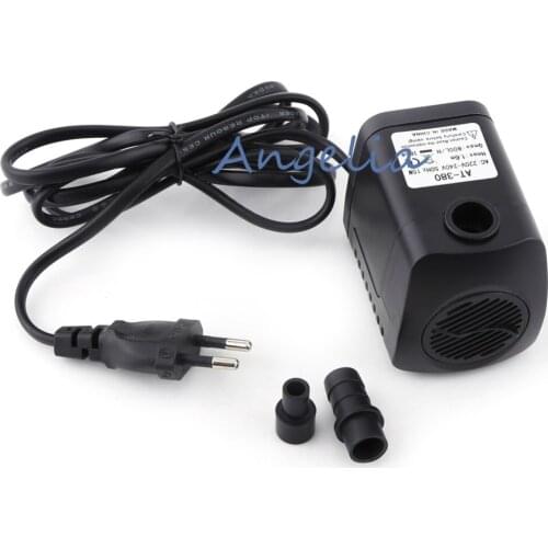 1Pc Ultra-quiet 220-240V 15W 800L/H EU Plug Water Submersible Pump Flow Rate Fountain Aquarium Water PumpAir Fish Tank AT-380