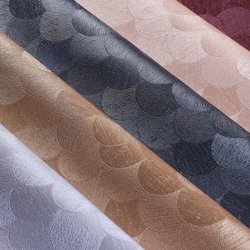 100*138cm Fish Scale Pattern Artificial PU Leather Fabric For Diy Sewing Bag Furniture Background Wall Sofa Upholstery Decor