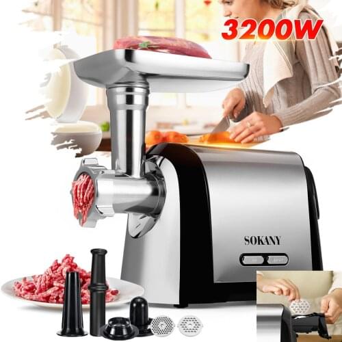 3IN1 Meat Grinder 3200W Sausage Stuffer Meat Mincer stainless steel food processor kitchen electric chopper auto Mincing Machine