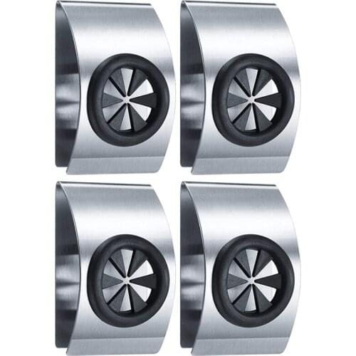 4 Pieces Self Adhesive Dish Towel Holder Grabber Stainless Steel Kitchen Towel Hook Wall Mount Towel Hangers Holders