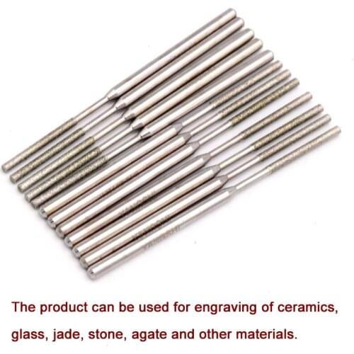 5pcs 1.5mm-8mm Cylinder Grinding Head Cutting Jade Glass Stone Ceramic Diamond CBN Point Bit Set Rotary Carving Tools PTYZ