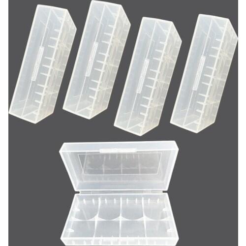 5pcs 2x 18650 16430 CR123A Battery Case Plastic Transparent Hard White Battery Case Holder Storage 18505 14335 17335 17505 Box