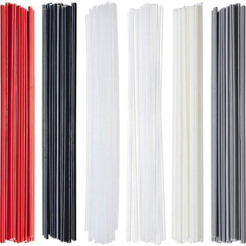 60PCS Plastic Welding Rods-PP/PVC/PE/ABS/Plastic Welder Rods Kit for Car Bumper Plastic Repair(Beige/White/Grey/Black)