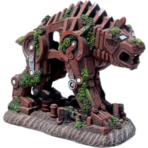 Aquarium Ornament Creative Robot Dog Landscape Fish Tank Fishbowl Shelter