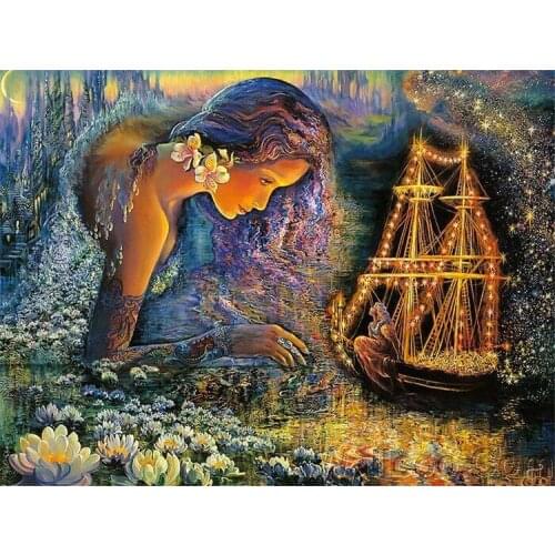 5d diy diamond mosaic diamond embroidery Christmas GIFT 5D diamond painting girl and flowers pictures home decor new year GIFT