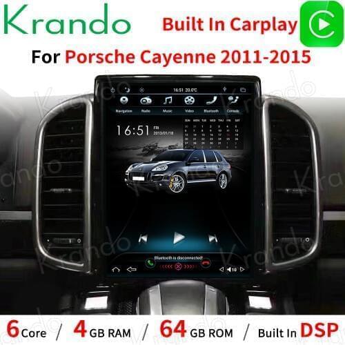 Krando Android 10.0 8.4''/10.4"verticial screen car radio gps for Porsche Cayenne 2011-2016 radio player navigation BT