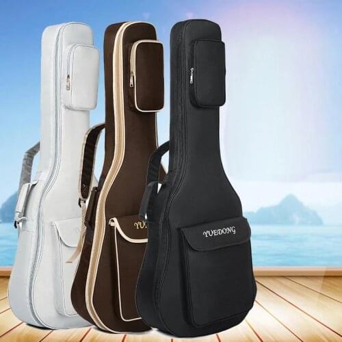 Oxford Fabric Guitar Case Coffee Gig Bag Double Straps Pad 7mm Cotton Thickening Soft Cover Waterproof Bag