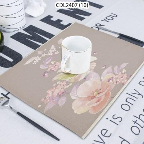 Floral Pattern Grass Printed Napkin Cloth Home Table Decoration Table Mat Untersetzer Towel Tea Towel Coaster 42*32 Servilletas