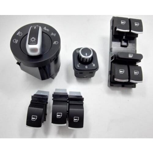 For Golf MK5 MK6 Passat B6 B7 CC Touran Tiguan Chrome Auto Headlight Switch Fog Head Light Lamp Knob 5ND941431B